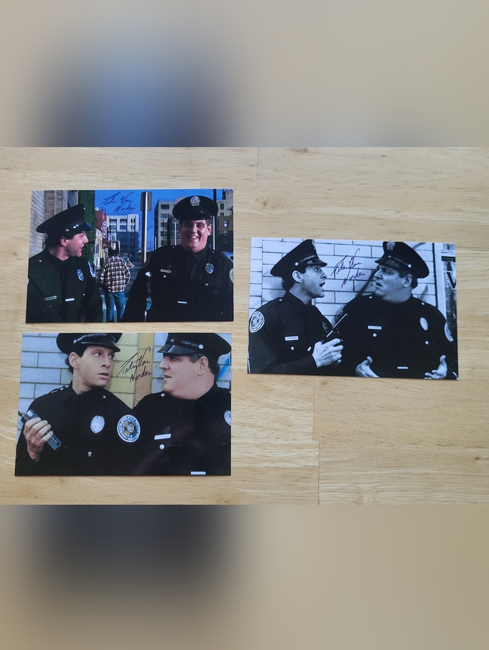 Peter Van Norden Police Academy Hand Signed 4x6 Autograph Photos